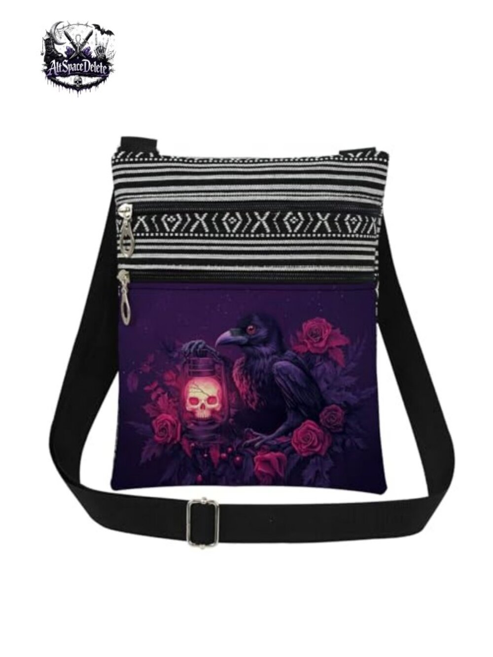 Polyester Crossbody Bag with Adjustable Strap and Dual Pockets